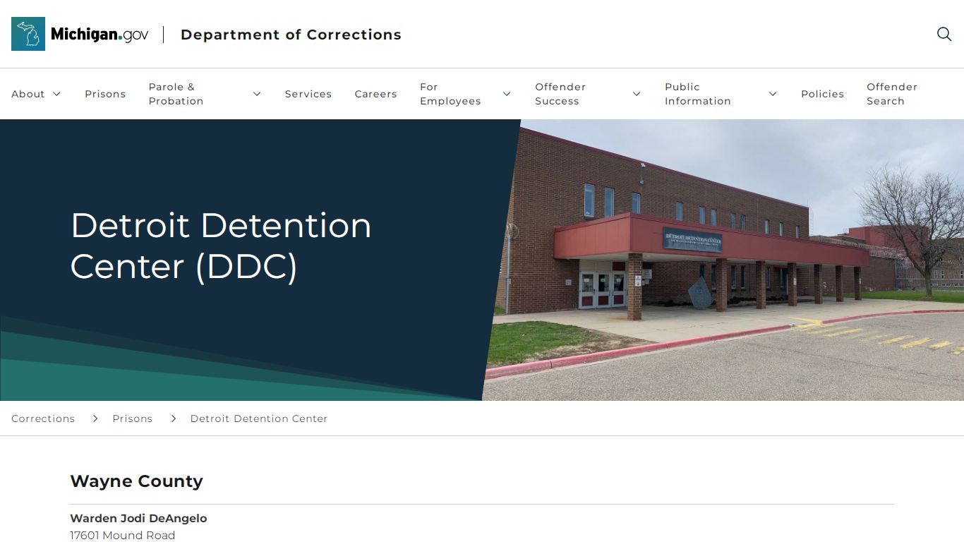 CORRECTIONS - Detroit Detention Center (DDC)