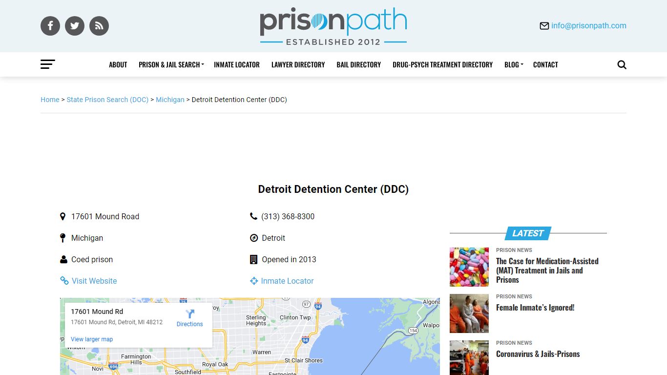 Detroit Detention Center (DDC) - Prison Inmate Search ...